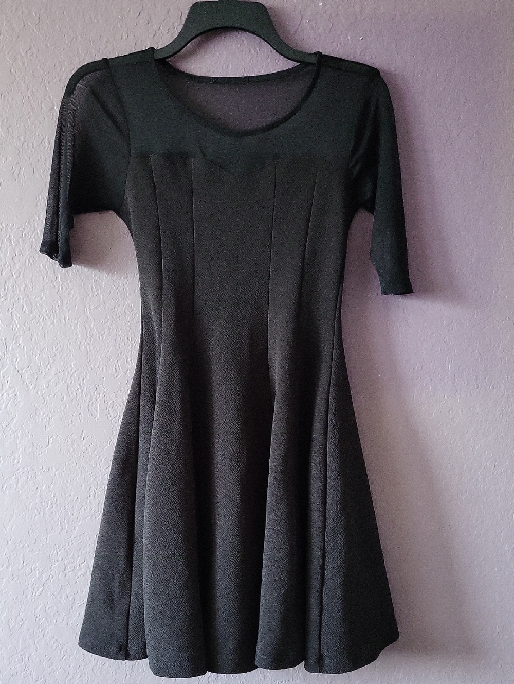 Classic Black Fit-and-Flare Women's Dress